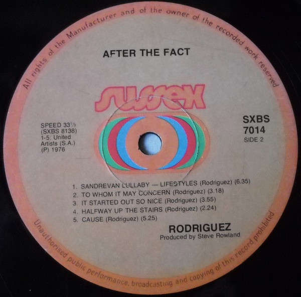 Rodriguez*  After The Fact - Vinyl