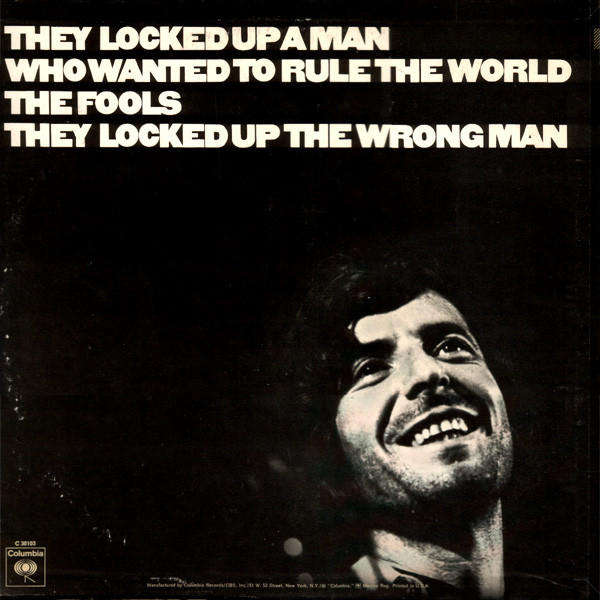 Leonard Cohen  Songs Of Love And Hate - Vinyl