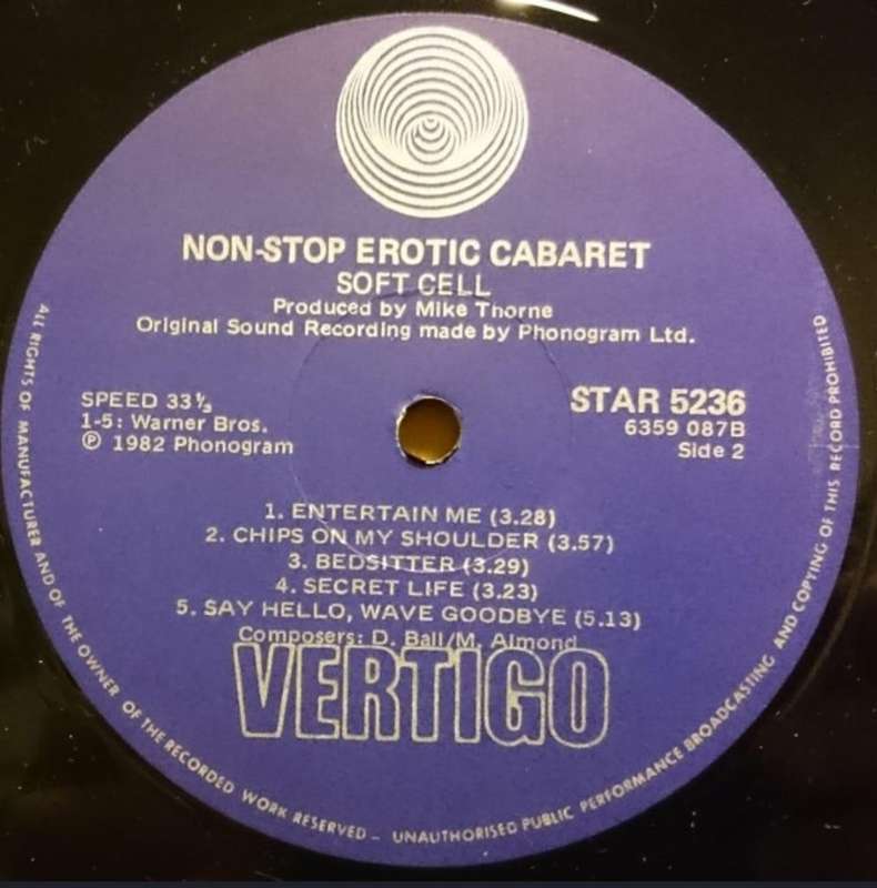 Soft Cell - Non Stop Erotic Cabaret - Vinyl