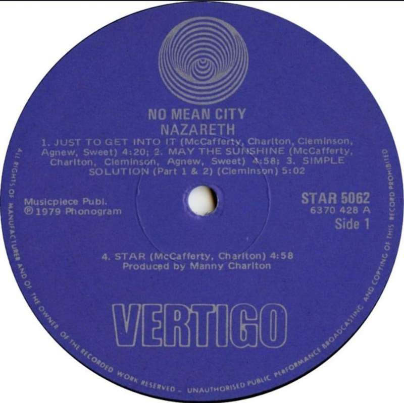 Nazareth - No Mean City - Vinyl