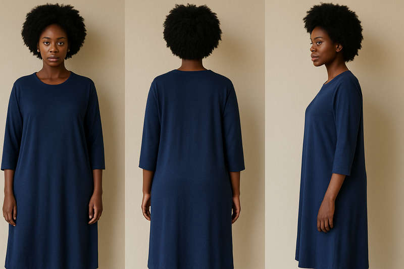 Blue midi dress