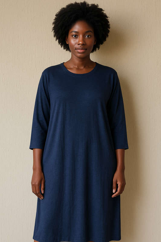 Blue midi dress