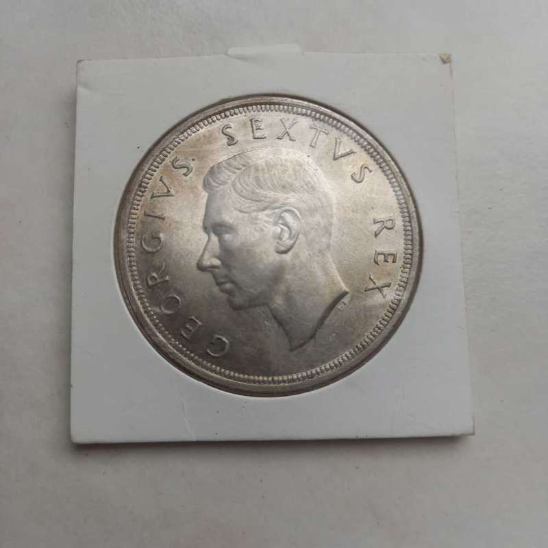 1950 SILVER 5 SHILLING. 80% VERY GOOD CONDITION