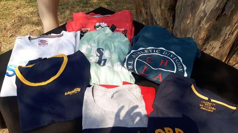 Size XL Combo Women's Casualwear 6X Tees + 1 Tracksuit Style Top for Own use /Thrift Store. As is.