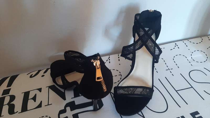 Size 6 Brand Foschini Stiletto Black Sandals  Women's Shoes