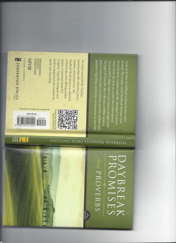 DayBreak Promises from Proverbs Hardcover David M. Carder (Compilator)
