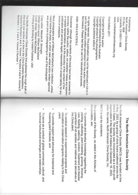 Illustrated Terms & Definitions For Describing Clivia written by William McCleland 76 Page Paperback