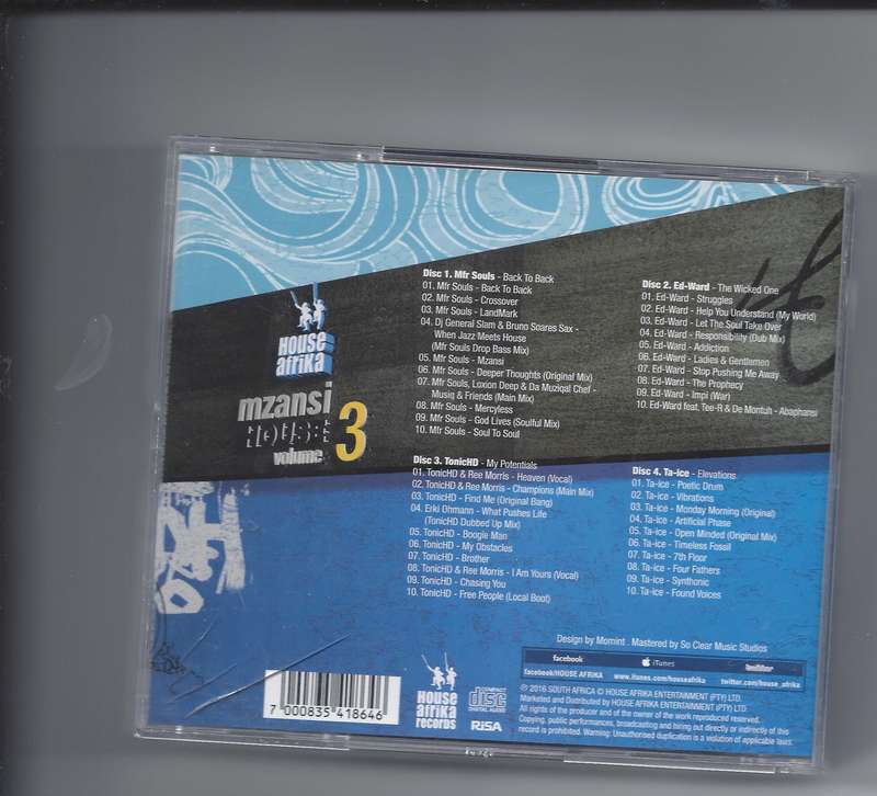 House Afrika Presents: Mzansi House Volume 3 - Various Artists (4CD Set)