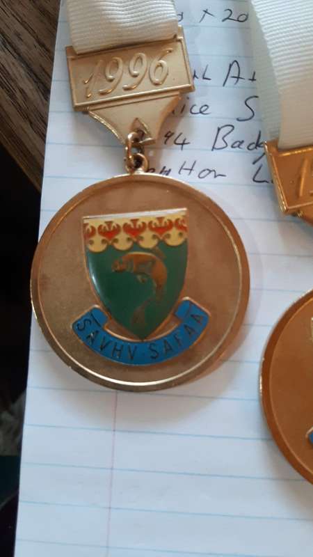 Collectable Medals South African - SAVHV - SAFAA  S.A. Angling Fresh Water 1996 & 97