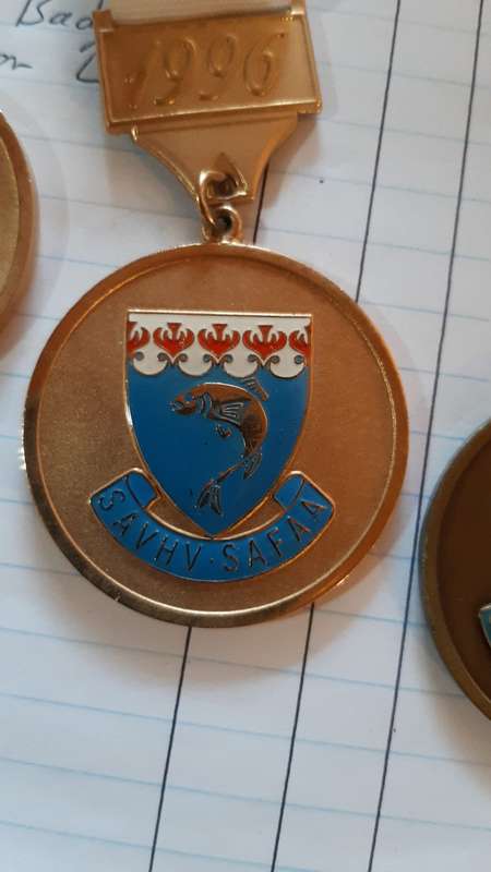 Collectable Medals South African - SAVHV - SAFAA  S.A. Angling Fresh Water 1996 & 97
