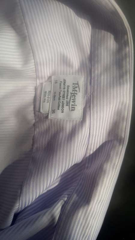 Brand T-M-Lewin Size 16 Inch Neck 35 Inch Sleeve Slim Fit Men's Shirt