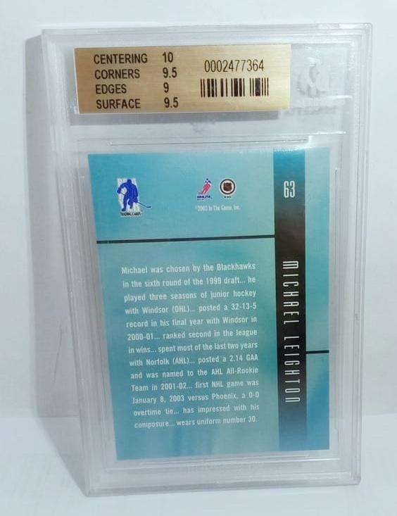 2002-03 BAP Ultimate Rookies Michael Leighon 9.5 GEM MINT