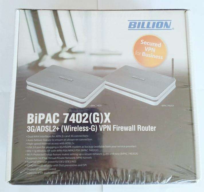 billion BIPAC 7402(G)X 3G/ADSL2+(Wireless-G) VPN Firewall Router