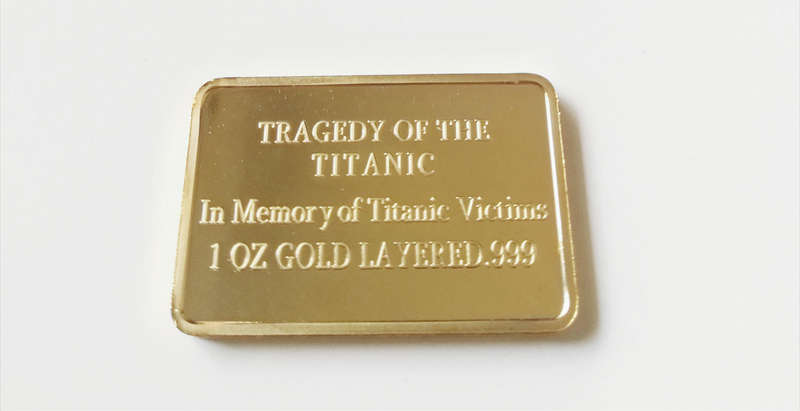 Titanic In memory  1OZ .999 fine gold Clad