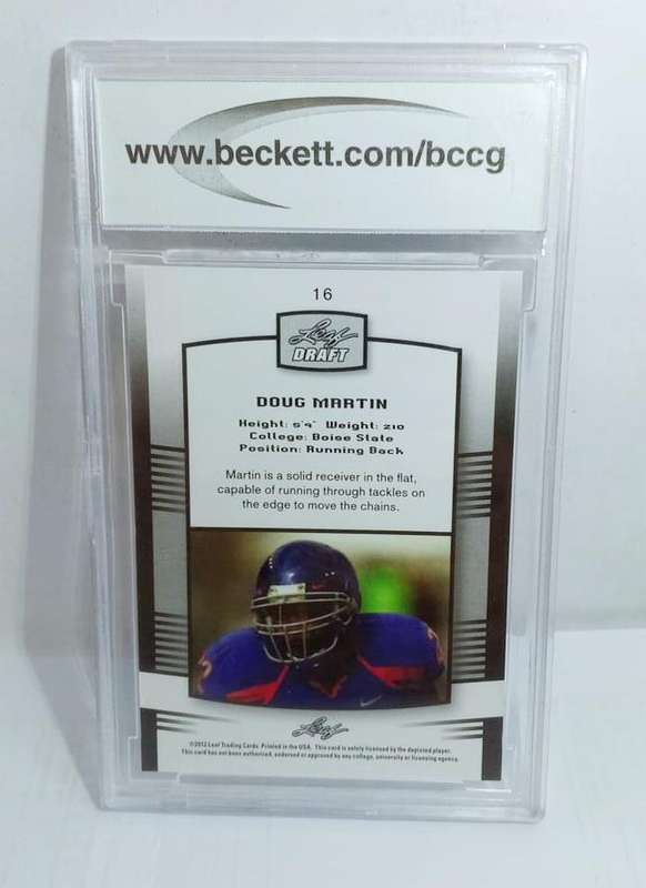 2012 Leaf Draft Doug Martin Blue #16 BCCG 9