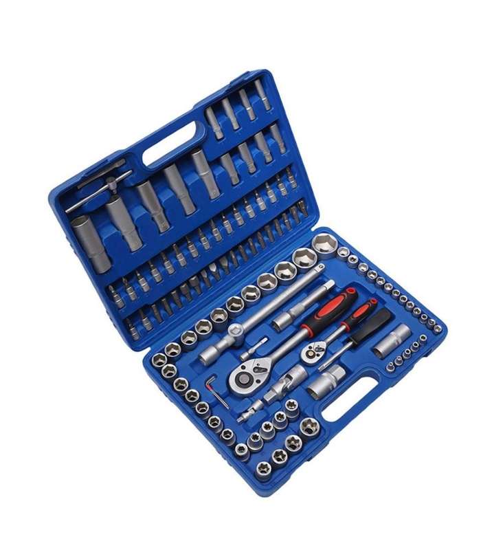 108-Piece Socket Wrench And Metric Tool Set
