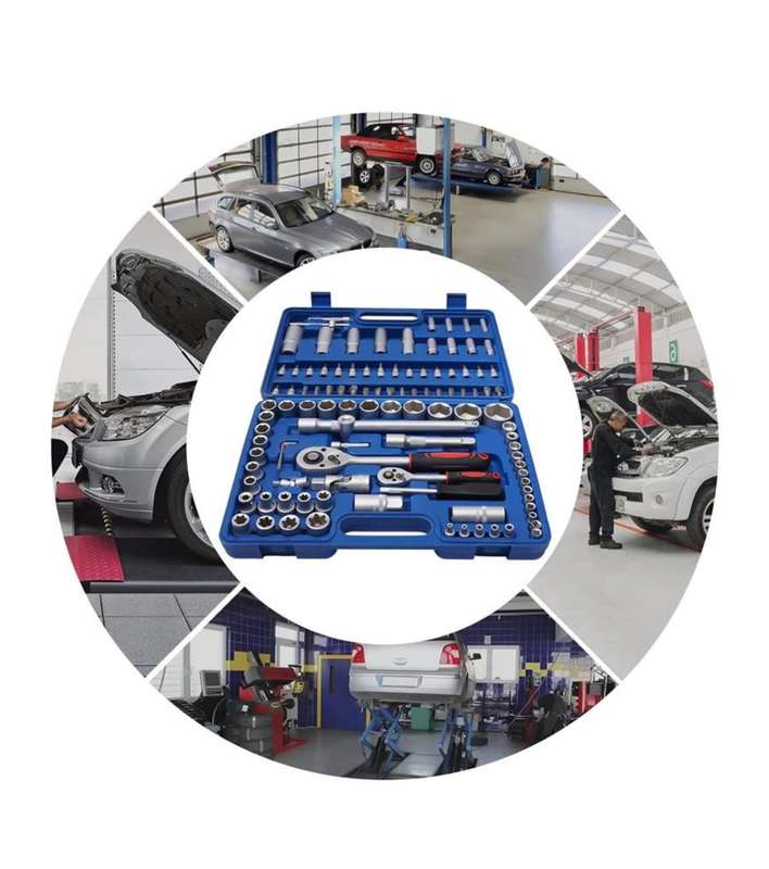 108-Piece Socket Wrench And Metric Tool Set