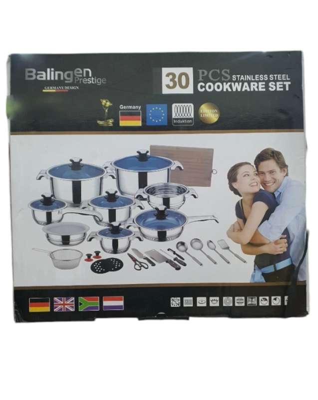 30 Piece Stainless Steel 7 Layer Capsuled Bottom Cookware Set