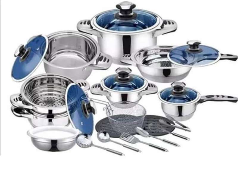 30 Piece Stainless Steel 7 Layer Capsuled Bottom Cookware Set