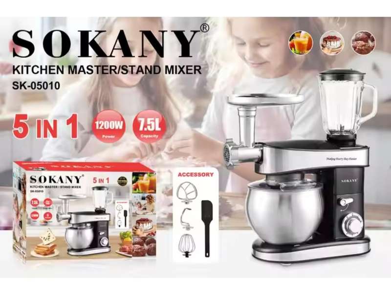 Sokany-3 in 1 Stand Mixer 6.5L