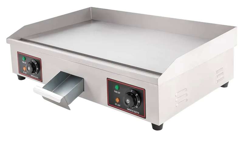 Flat Top Griller 720mm Electric + 2 Spatula +1 Tray