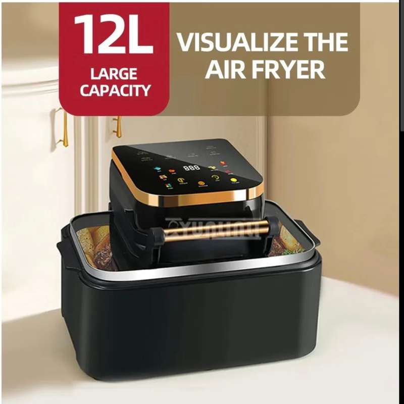 Household Heating Protection Function LED Display 1700W Air Fryers 12L