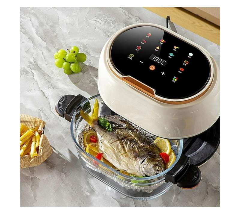 Air Fryer 4 QT Oil-Free  Large Capacity Oven Air Fryer Healthy Cookware with 10 Presets, Visual