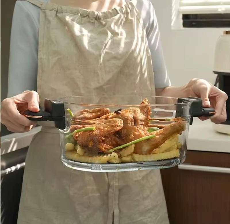 Air Fryer 4 QT Oil-Free  Large Capacity Oven Air Fryer Healthy Cookware with 10 Presets, Visual