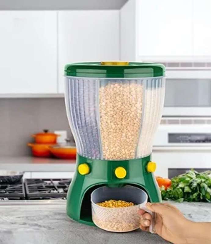 Rotating Cereal Containers 5LT Grain Storage Bin Food Storage Container Grains Dispenser Rice
