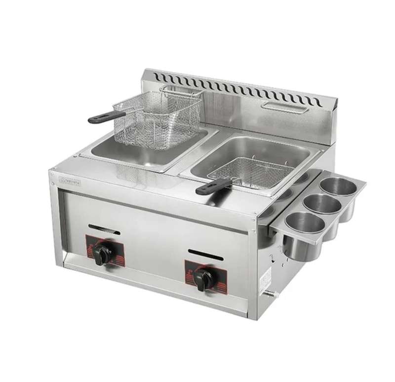 12L Commercial Countertop Gas Fryer Cooker