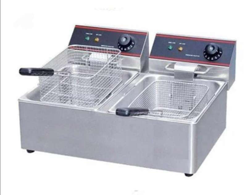 Electric Basket Chips Fryer with Double Tank