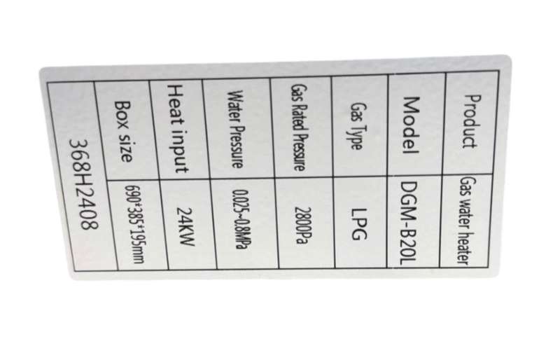 Digimark Gas Water Heater (Geyser) 20Lt