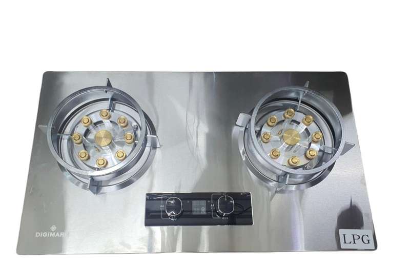 Gas Stove 2 burner Stainless Steel with Timer