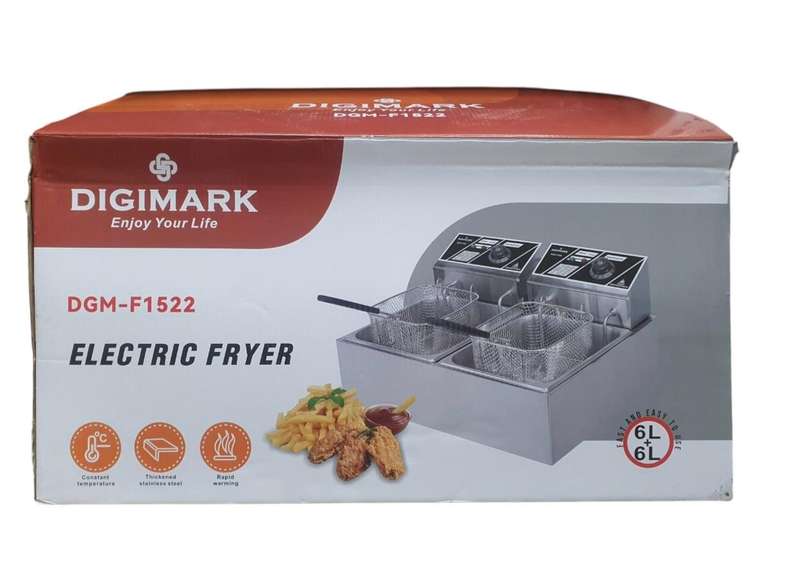 Electric Basket Chips Fryer with Double Tank
