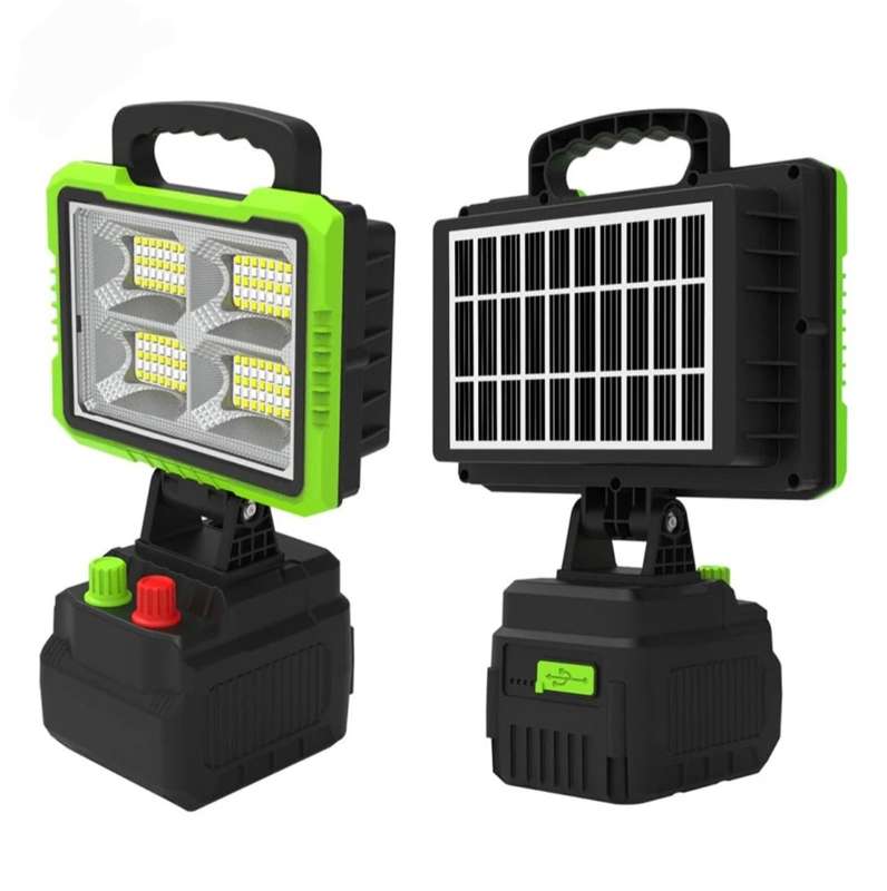 Portable Rechargeable Solar Floodlight with 14000mAh Backup Battery- 200watt