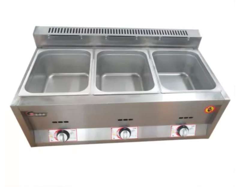 Countertop Gas Fryer for Home and Commercial, Triple Basket 18L
