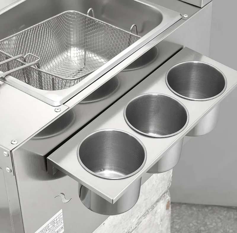 Countertop Gas Fryer for Home and Commercial, Triple Basket 18L