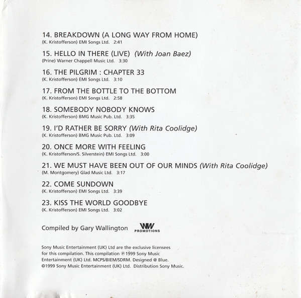 CD - Kris Kristofferson - The Very Best Of Kris Kristofferson