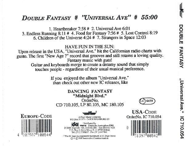 CD - Double Fantasy - Universal Ave