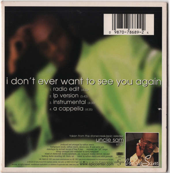 CD - Uncle Sam - I Don't Ever Want To See You Again (Card Sleeve)