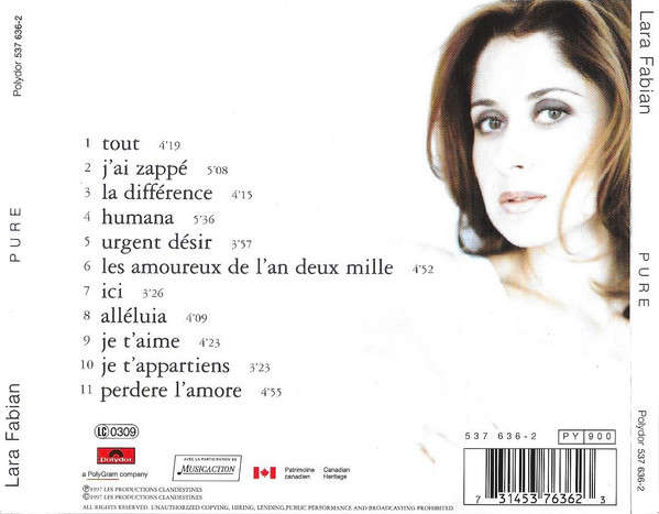 CD - Lara Fabian - Pure