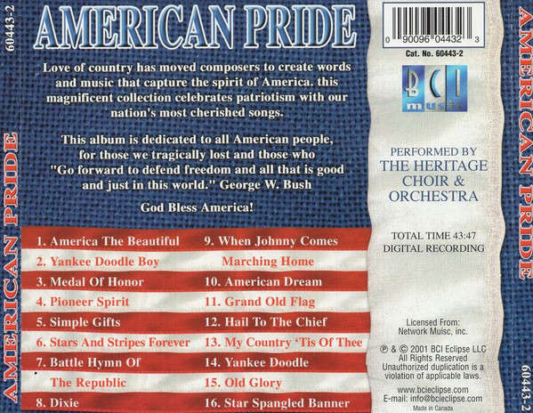 CD - The Heritage Choir & Orchestra - American Pride - Sixteen Stirring Patriotic Themes