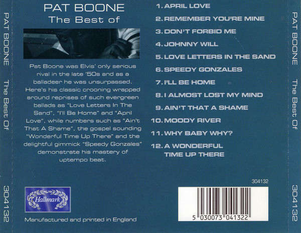 CD - Pat Boone - The Best Of (12 Clean Cut Classics)