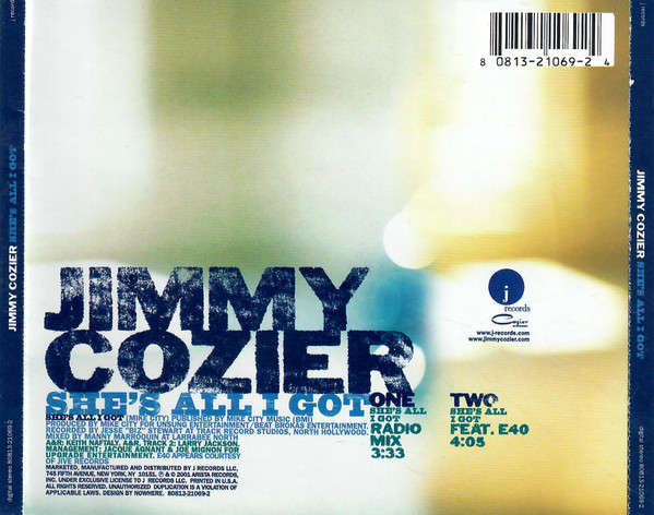 CD - Jimmy Cozier - She's All I Got - 80813-21069-2