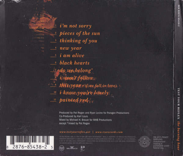 CD - Test Your Reflex  The Burning Hour (Digipak)