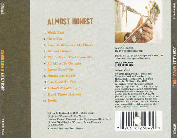 CD - Josh Kelly - Almost Honest