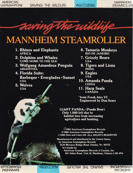 CD - Mannheim Steamroller - Saving The Wildlife