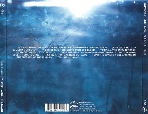 CD - Boys Night Out - Make Yourself Sick
