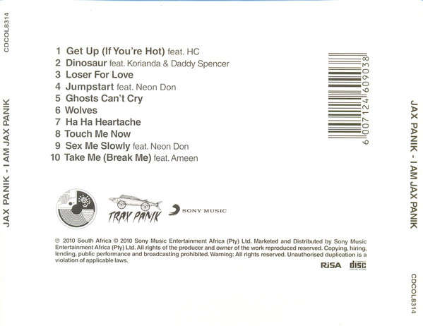 CD - Jax Panik - I Am Jax Panik