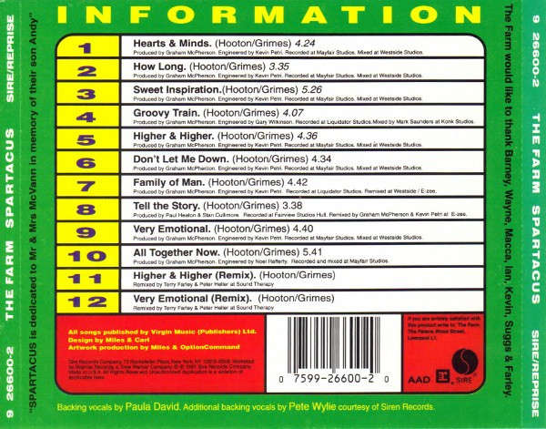 CD - The Farm - Spartacus